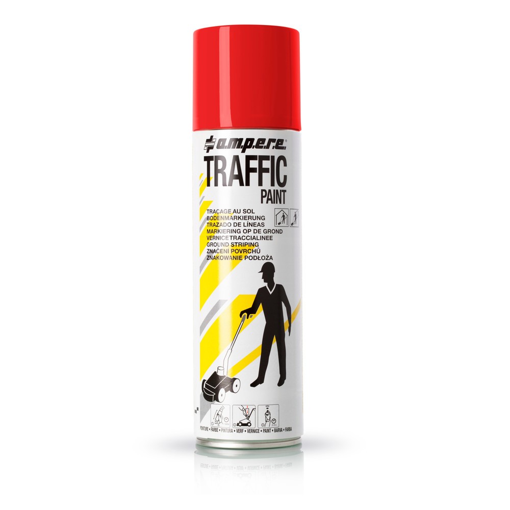 Obrázok výrobku: A.M.P.E.R.E. Značkovacia farba TRAFFIC 0,5 l, červená