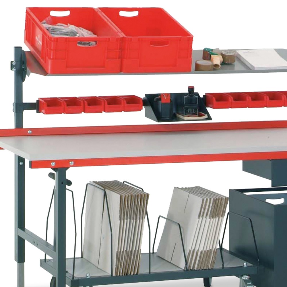 Číslo obrázka výrobku 2: Baliaci a pracovný stôl Rocholz, nosnosť 200 kg, v × š × h 690 – 960 × 2 000 × 920 mm