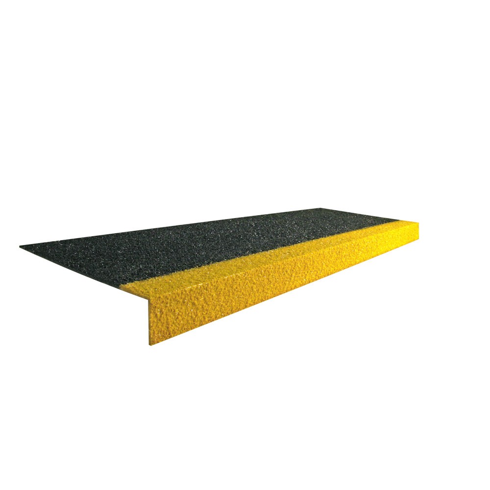 Obrázok výrobku: COBA Protišmykový schodiskový profil COBAGRiP® Stair Tread, v × š × h 5,5 × 750 × 345 mm, čierno-žltá