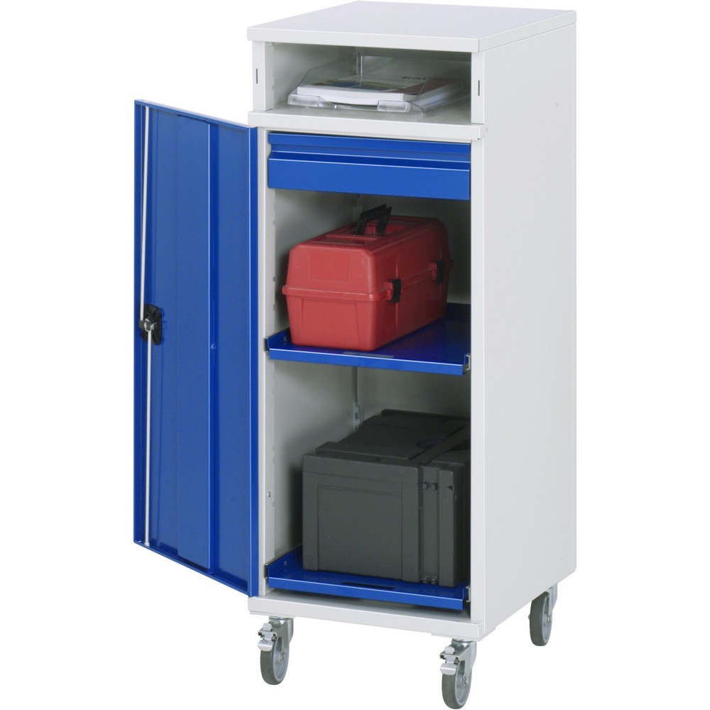 Obrázok výrobku: Mobilný rečnícky pult RAU, v × š × h 1 185 × 450 × 520 mm, zásuv., 1 × 80 mm