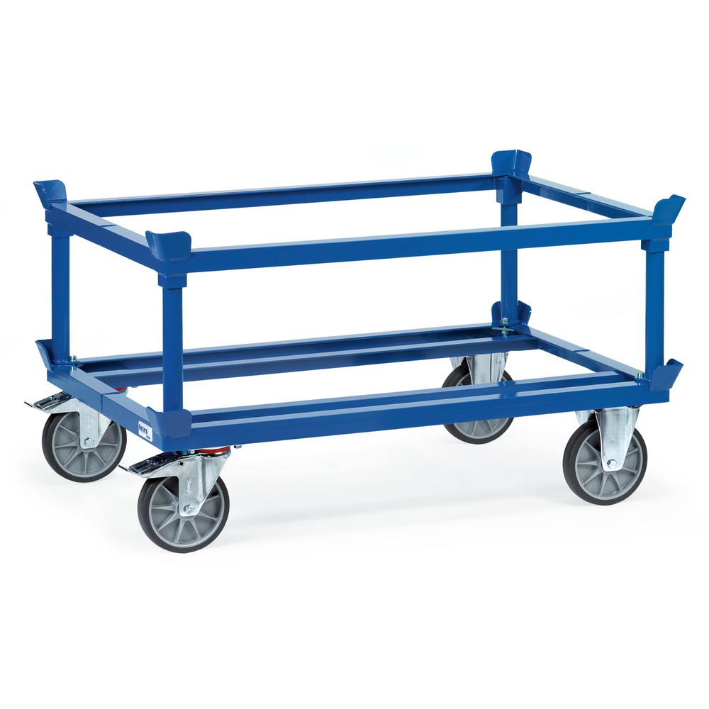 Číslo obrázka výrobku 2: Prepravný podvozok fetra® so zvýšenými rohmi, nosnosť 750 kg, pre palety 1000 x 800 mm, TPE pneumatiky