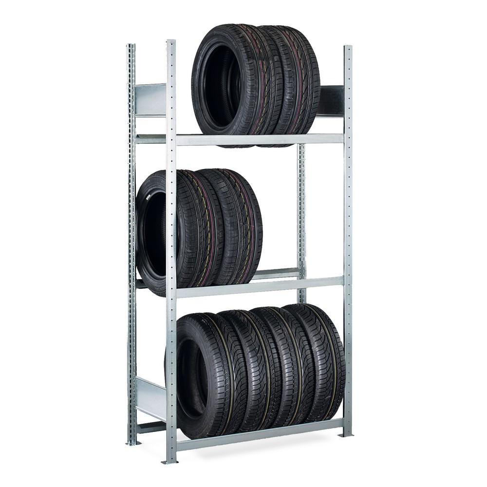 Obrázok výrobku: Regál na pneumatiky SCHULTE, základné pole, v x š x h 2 500 x 1 150 x 400 mm