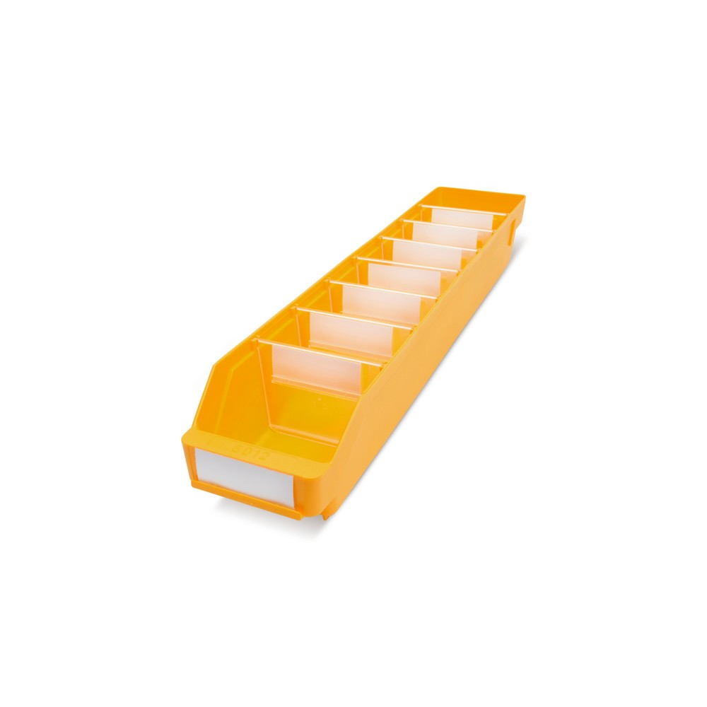 Obrázok výrobku: Regálové boxy s priezorom, Š x H 120 x 600 mm, žltá farba