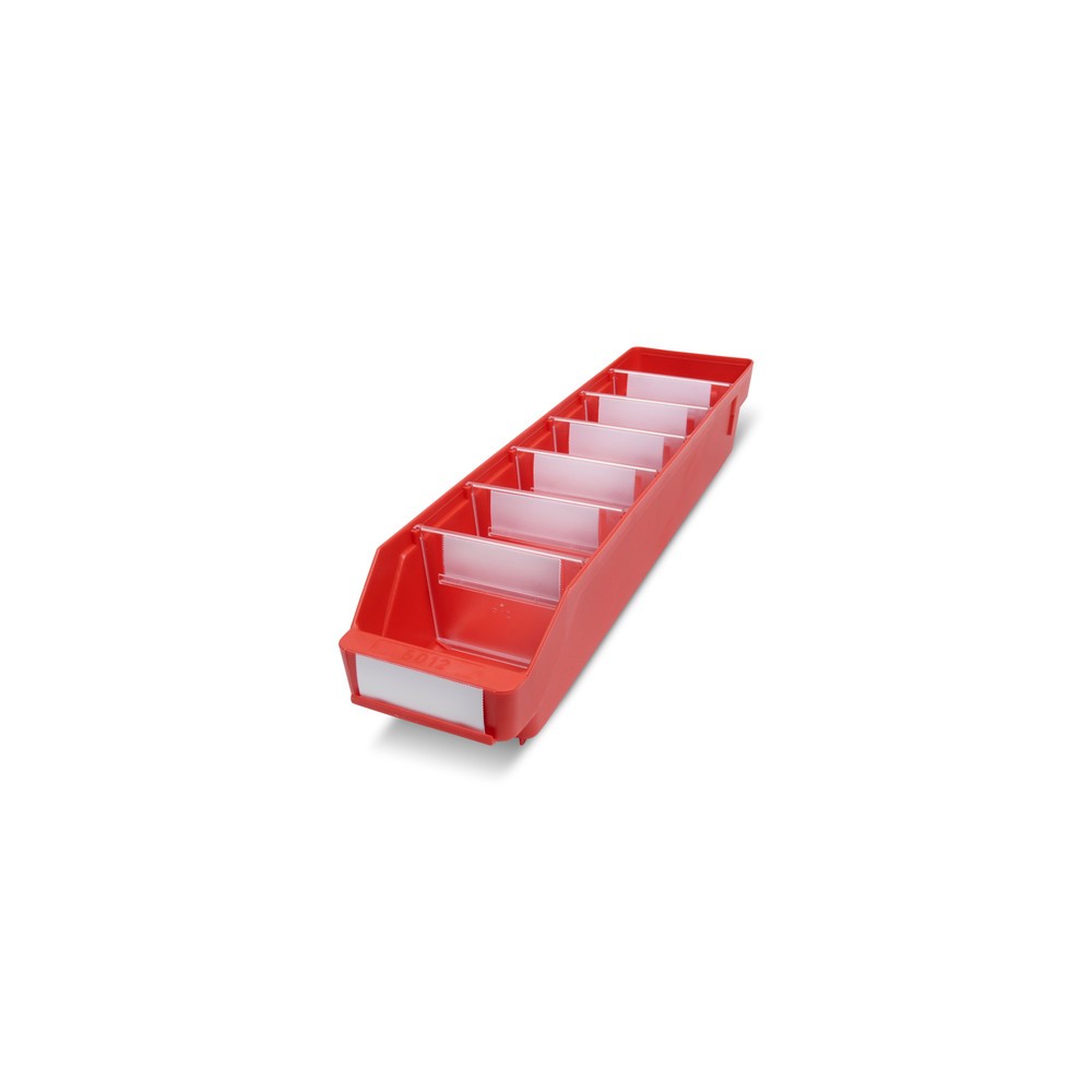 Obrázok výrobku: Regálové boxy s priezorom, Š x H 120 x 500 mm, červená farba
