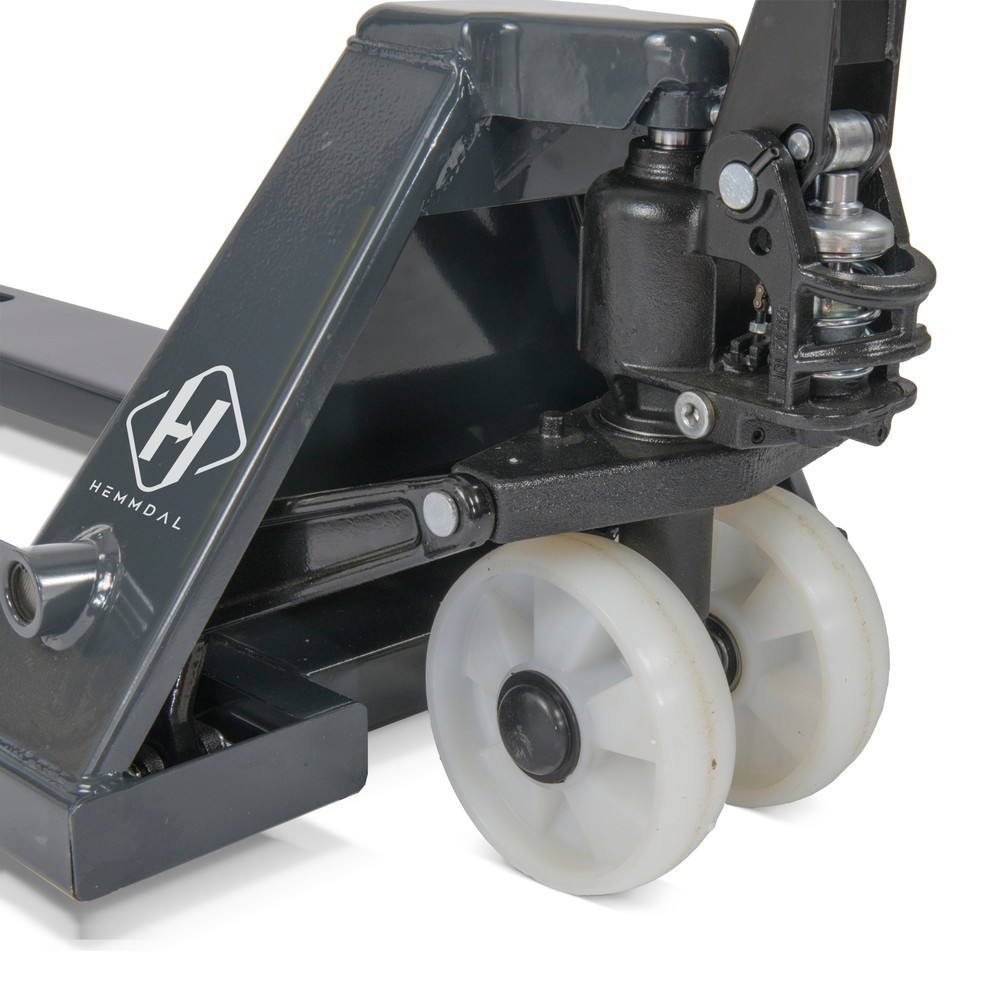 Číslo obrázka výrobku 4: Ručný paletový vozík HEMMDAL PTM 2.0, nosnosť 2 000 kg, dĺžka vidlíc 1 150 mm, nylon/nylon, jednoduché koliesko