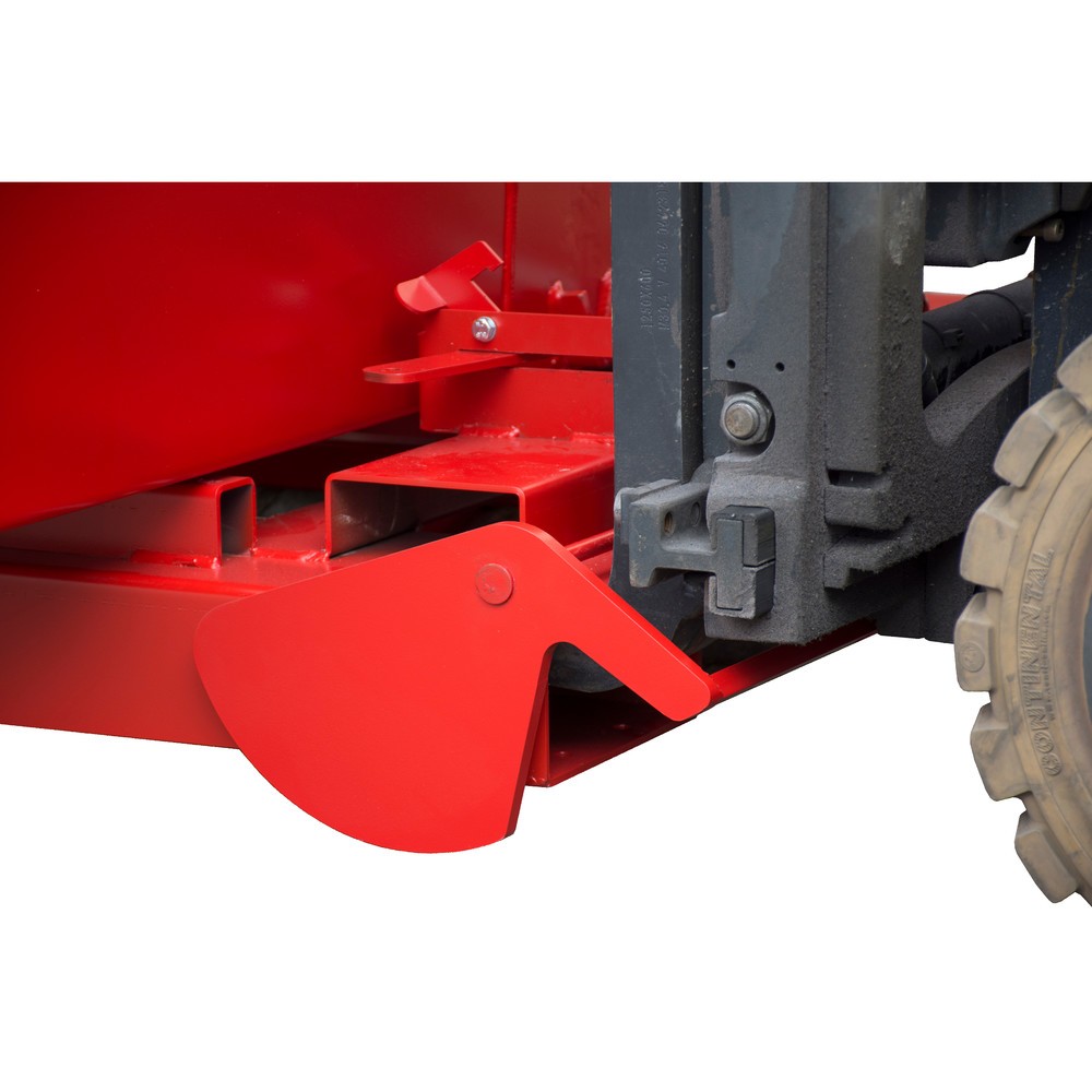 Číslo obrázka výrobku 7: Bauer® Sklápacia nádoba s automatickým valcovacím mechanizmom, nosnosť 1.000 kg, lakovaná, objem 0,6 m³, RAL 5012 svetlomodrá