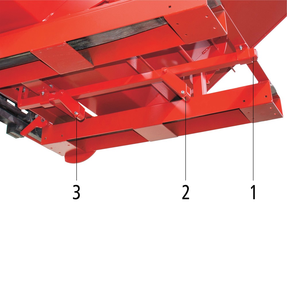 Číslo obrázka výrobku 9: Bauer® Sklápacia nádoba s automatickým valcovacím mechanizmom, nosnosť 1.000 kg, lakovaná, objem 0,6 m³, RAL 5012 svetlomodrá