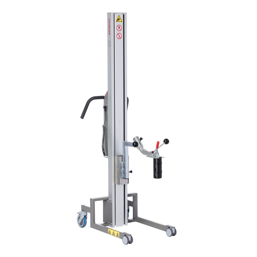 Obrázok výrobku: Zdvíhač HOVMAND s manipulátorom kotúča pre kotúče do 40 kg, výška zdvihu 1 242 mm, nosnosť 80 kg