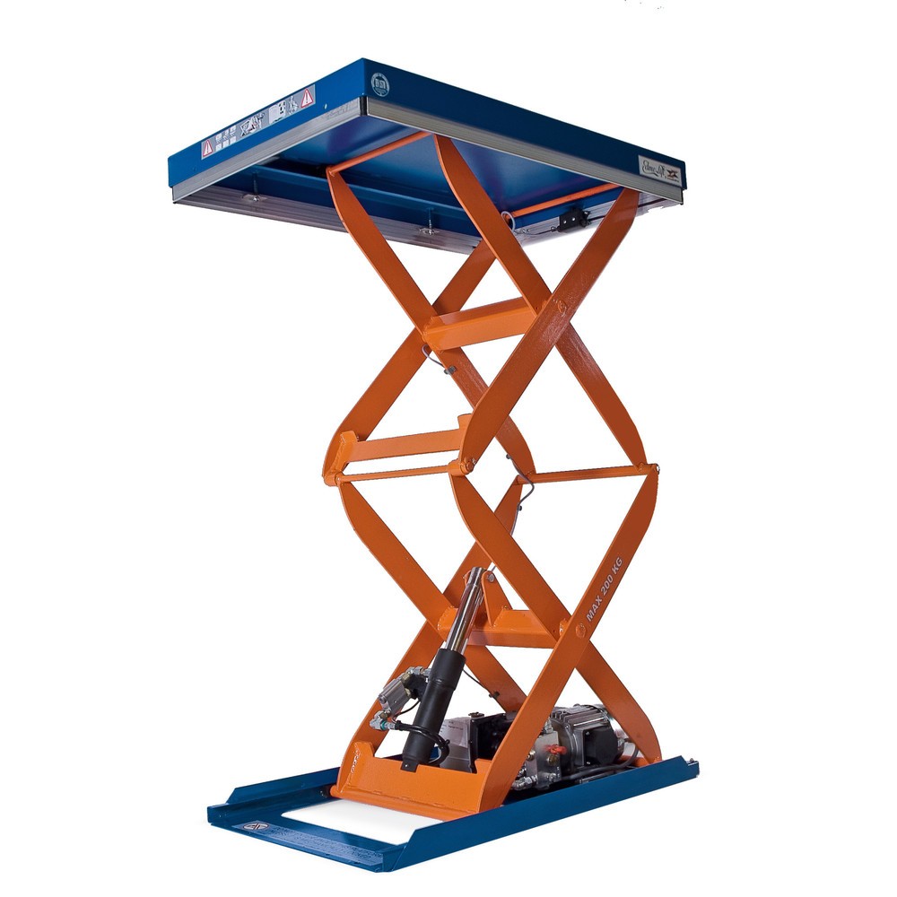 Obrázok výrobku: Zdvíhací stôl s dvojitým nožnicovým mechanizmom EdmoLift® séria C, nosnosť 200 kg, plošina à 900 x 600 mm