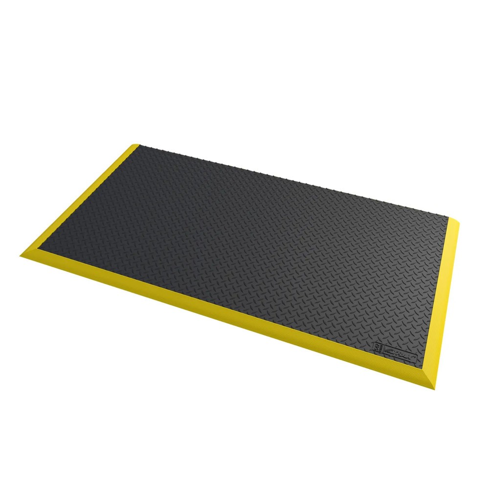 Obrázok výrobku: Zváracia rohož na pracovisko NoTrax Diamond Flex™ Nitrile, š × h 970 × 1 630 mm, čierno-žltá